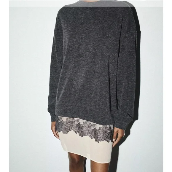 Zara Soft Effect Combination Dress - Picture 2 of 8